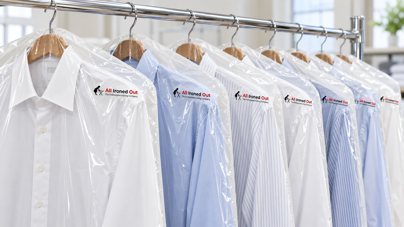 Freshly ironed shirts ready to put away